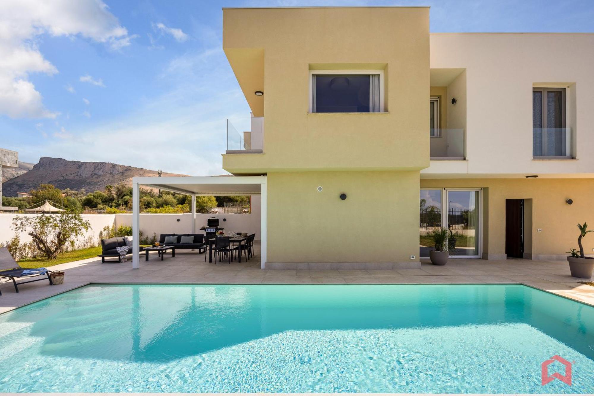 Brand New Villa With Private Heated Pool Terrasini Exteriör bild